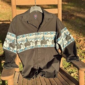 PANHANDLE SLIM Vintage Medium Horse Pearl Snap
100% Cotton